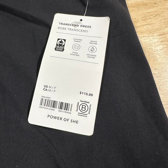 Athleta Transcend Dress Black 842770 Women's Size Medium New With Tags - Picture 8 of 11